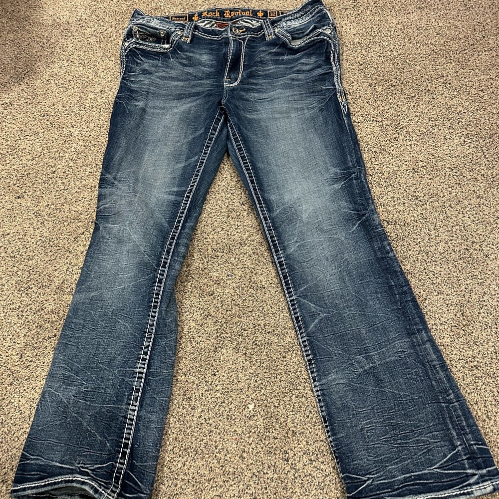 Size 32 Rock Revival boot leg jeans!!